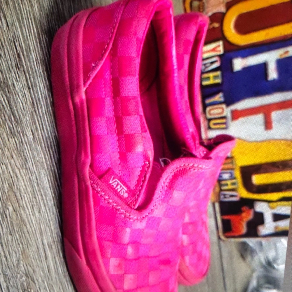 Classic checkered slip-on girls shoes - Picture 2 of 8